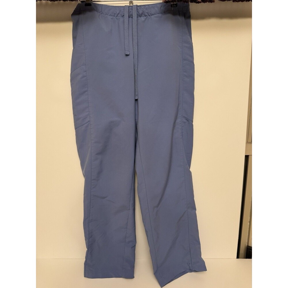 Spread Good Cheer Scrub Pants- Ceil Blue Large Petite